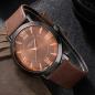 Preview: Herrenarmbanduhr + 3 Herren Lederarmbänder