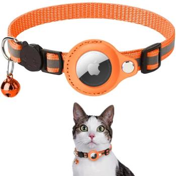 Preview: Katzenhalsband mit Hülle für den Apple Airtag