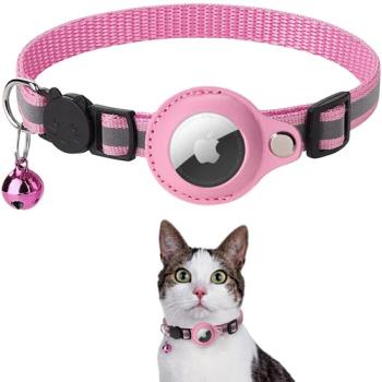 Preview: Katzenhalsband mit Hülle für den Apple Airtag