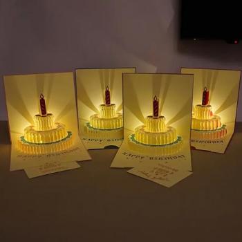 3D Geburtstagskarte mit Licht & Musik