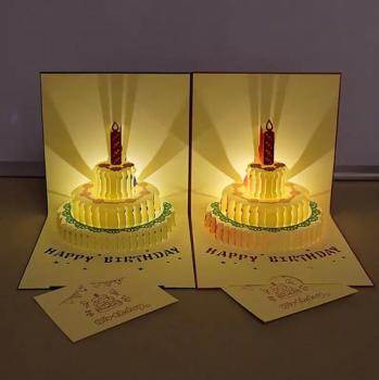 Preview: 3D Geburtstagskarte mit Licht & Musik