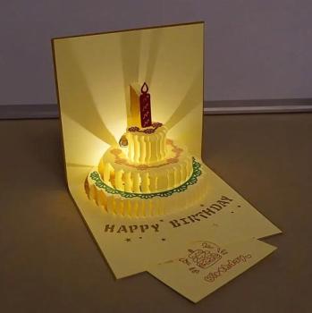 Preview: 3D Geburtstagskarte mit Licht & Musik