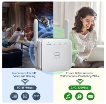 Preview: 1200 Mbit / 5GHz Drahtloser WIFI Range Extender