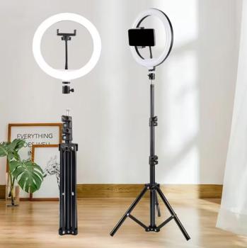 10-Zoll LED-Ringlicht mit 43,3-Zoll Metallstativ