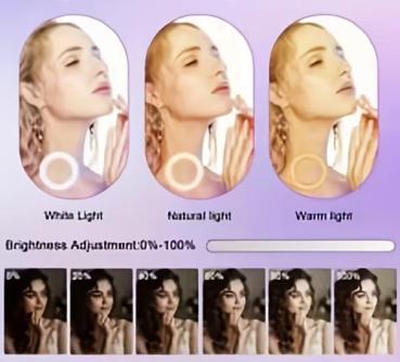 Preview: 10-Zoll LED-Ringlicht mit 43,3-Zoll Metallstativ