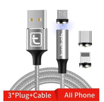 3 in 1 Magnetkabel für iPhone und Samsung