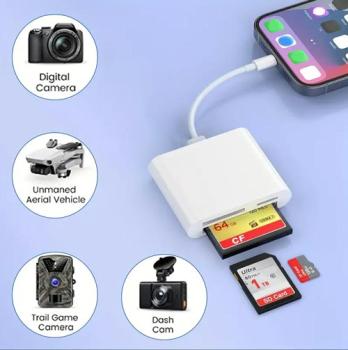 Preview: Lightning zu SD/TF/CF Kartenleser für iPhone
