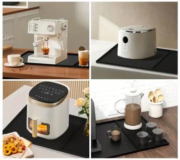 2-in-1 Silikon-Kaffeetuch mit erhöhtem Rand