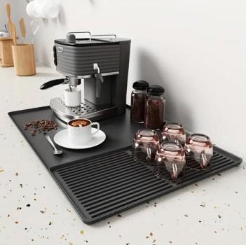 2-in-1 Silikon-Kaffeetuch mit erhöhtem Rand