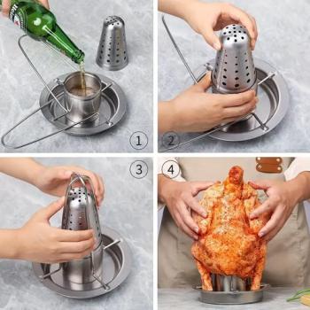 Edelstahl-Hähnchen-Bräter-Rack