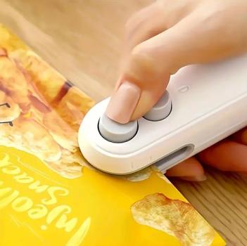 Tragbarer USB-Snackbeutelverschluss mit Schneidwerkzeug