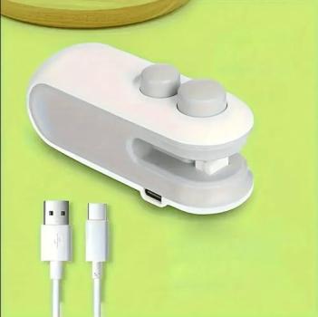 Tragbarer USB-Snackbeutelverschluss mit Schneidwerkzeug
