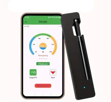 Kabelloses Fleischthermometer mit digitaler Anzeige