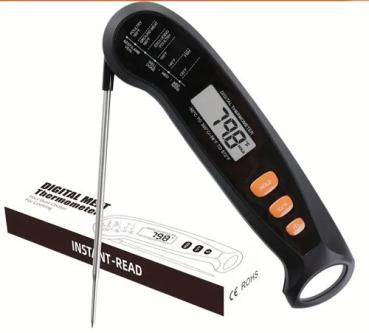 Digitales Lebensmittel-Thermometer mit einklappbarer Sonde