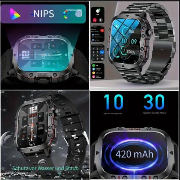 Outdoor-Smartwatch für Herren