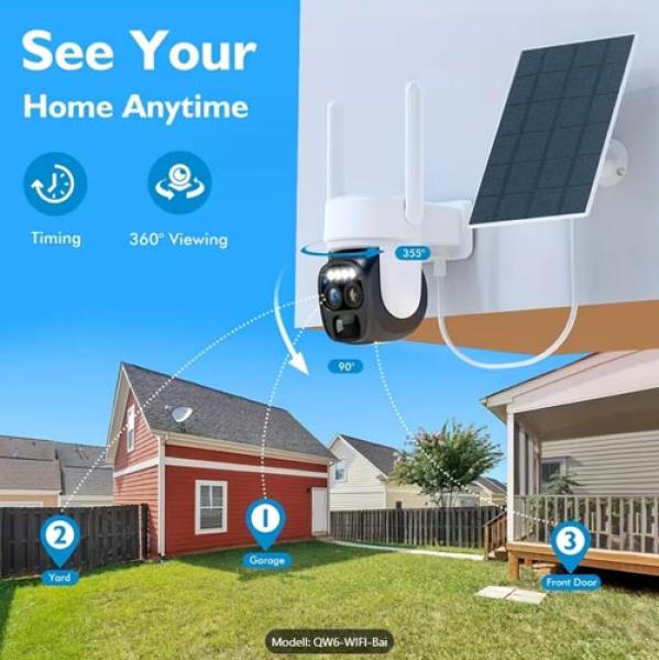 Solarbetriebene WLAN-Überwachungskamera