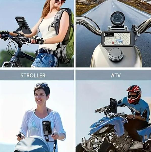 Verstellbarer Fahrrad-Telefonhalter mit Magnetischer Absorption – Wasserdicht & Robust
