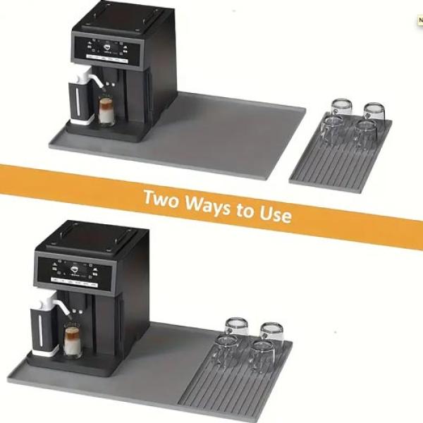 2-in-1 Silikon-Kaffeetuch mit erhöhtem Rand