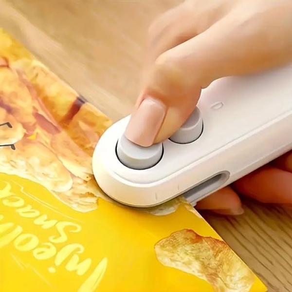Tragbarer USB-Snackbeutelverschluss mit Schneidwerkzeug
