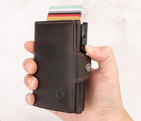 RFID Herren Brieftasche aus echtem Leder